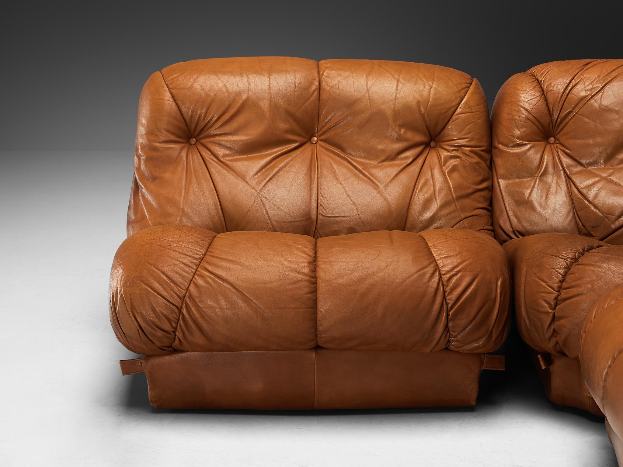 Italian Rimo Maturi for Mimo Padova Sofa Model ´Nuvolone´ in Brown Leather