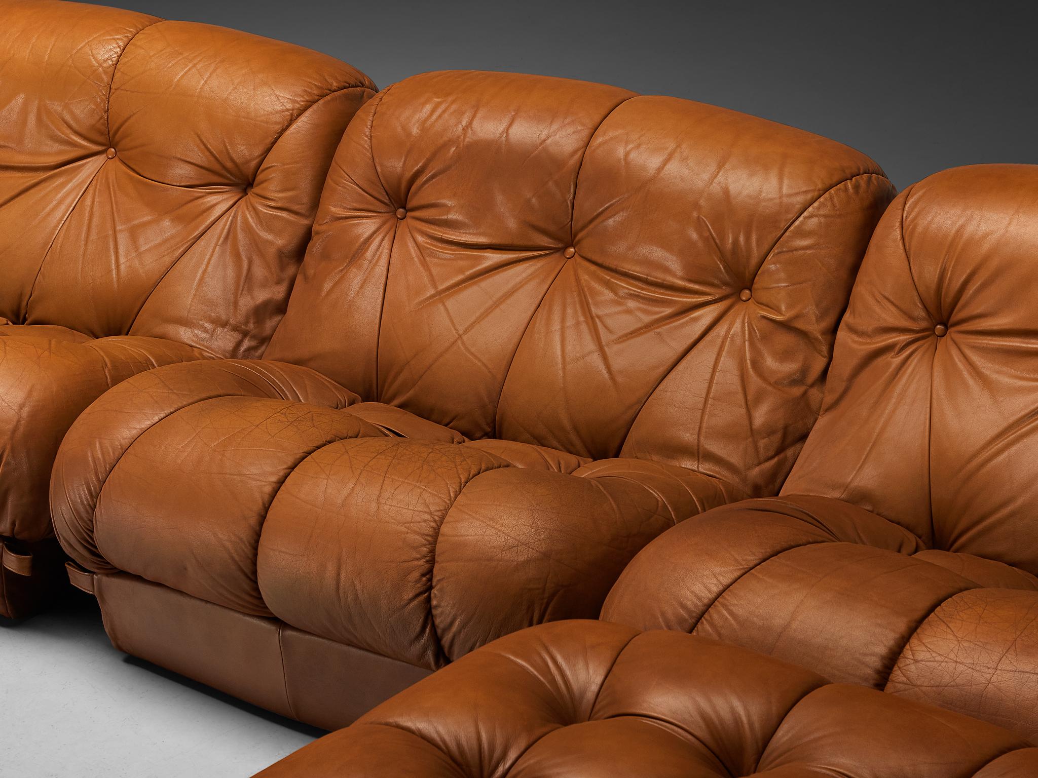 Late 20th Century Rimo Maturi for Mimo Padova Sofa Model ´Nuvolone´ in Brown Leather