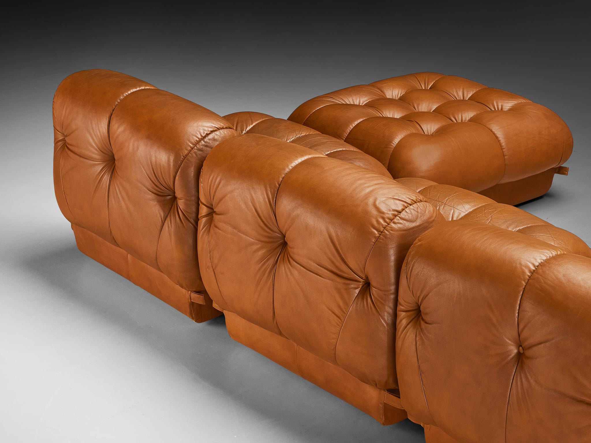 Rimo Maturi for Mimo Padova Sofa Model ´Nuvolone´ in Brown Leather 2