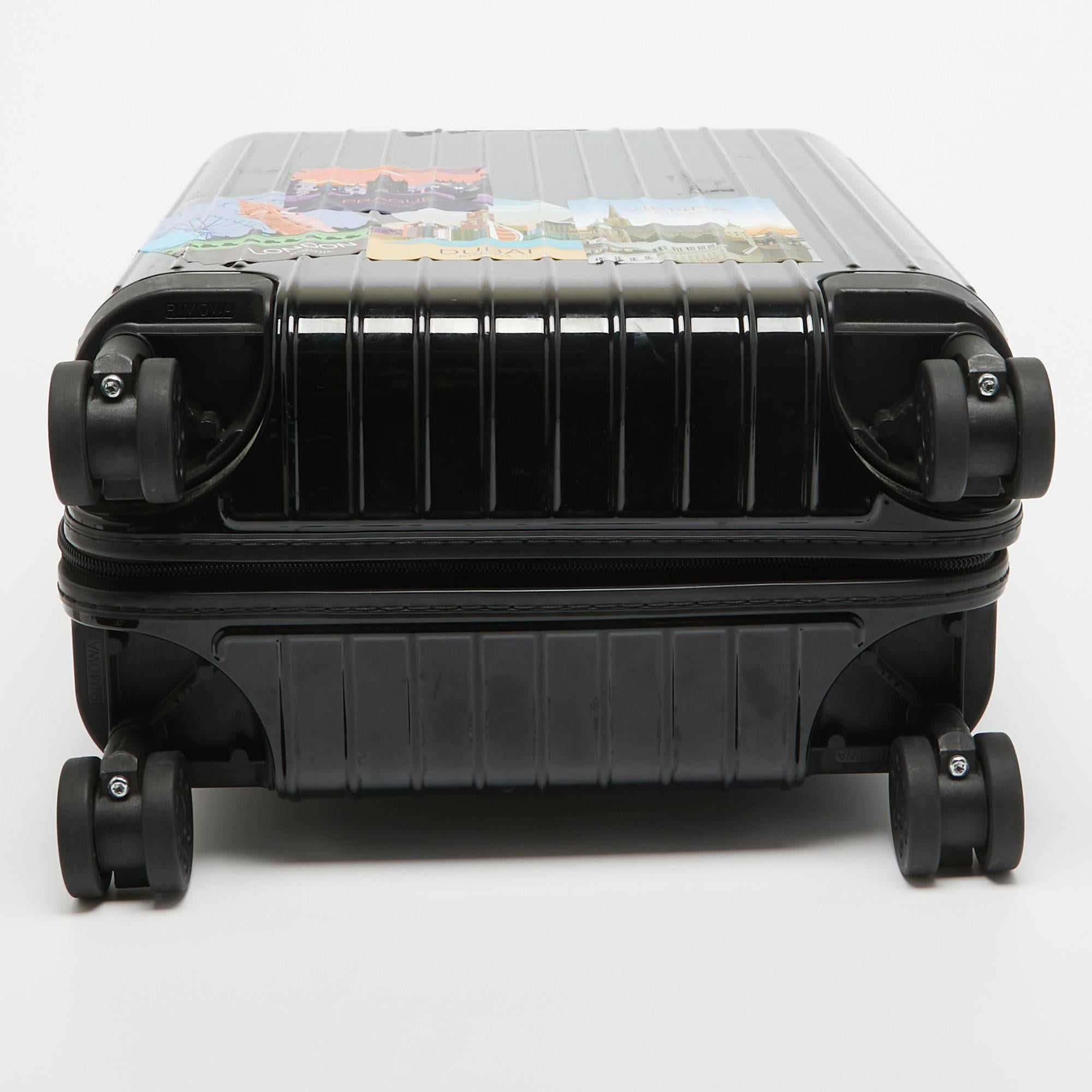 Rimowa Black Polycarbonate Essential Cabin Luggage 45 1