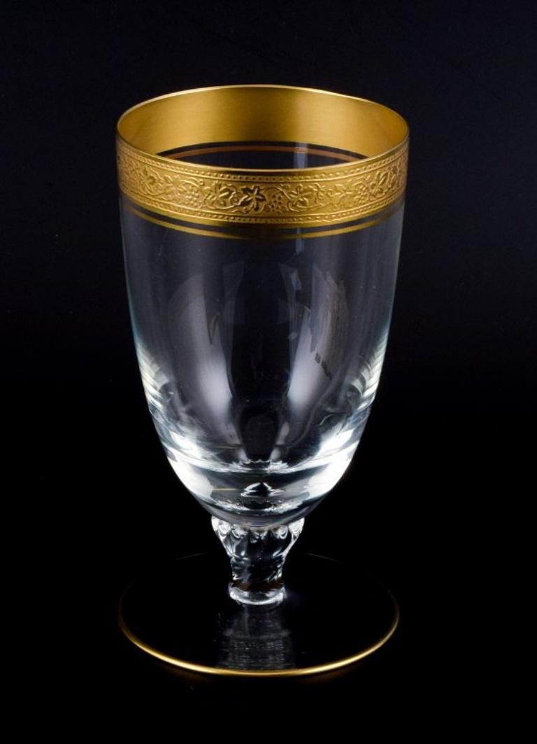 Rimpler Kristall, Zwiesel, Germany, Six Crystal Drinking Glasses, 1960s In Excellent Condition For Sale In Copenhagen, DK