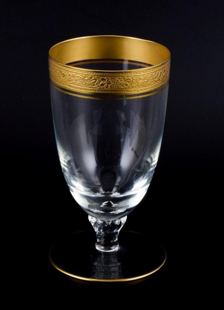 Mid-20th Century Rimpler Kristall, Zwiesel, Germany, Six Hand Blown Crystal Drinking Glasses For Sale