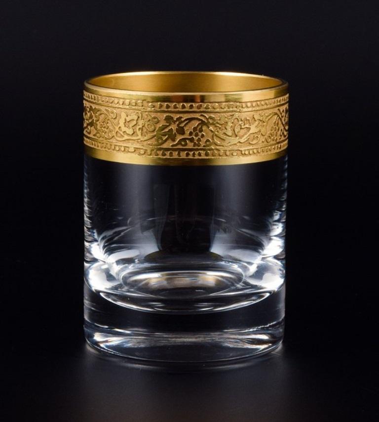 Allemand Rimpler Kristall, Zwiesel, Allemagne, six verres à shot en cristal soufflé à la bouche. en vente
