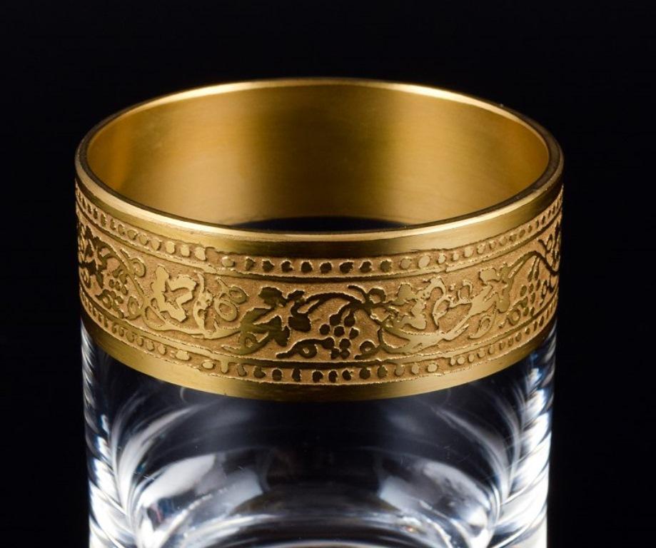 20ième siècle Rimpler Kristall, Zwiesel, Allemagne, six verres à shot en cristal soufflé à la bouche. en vente