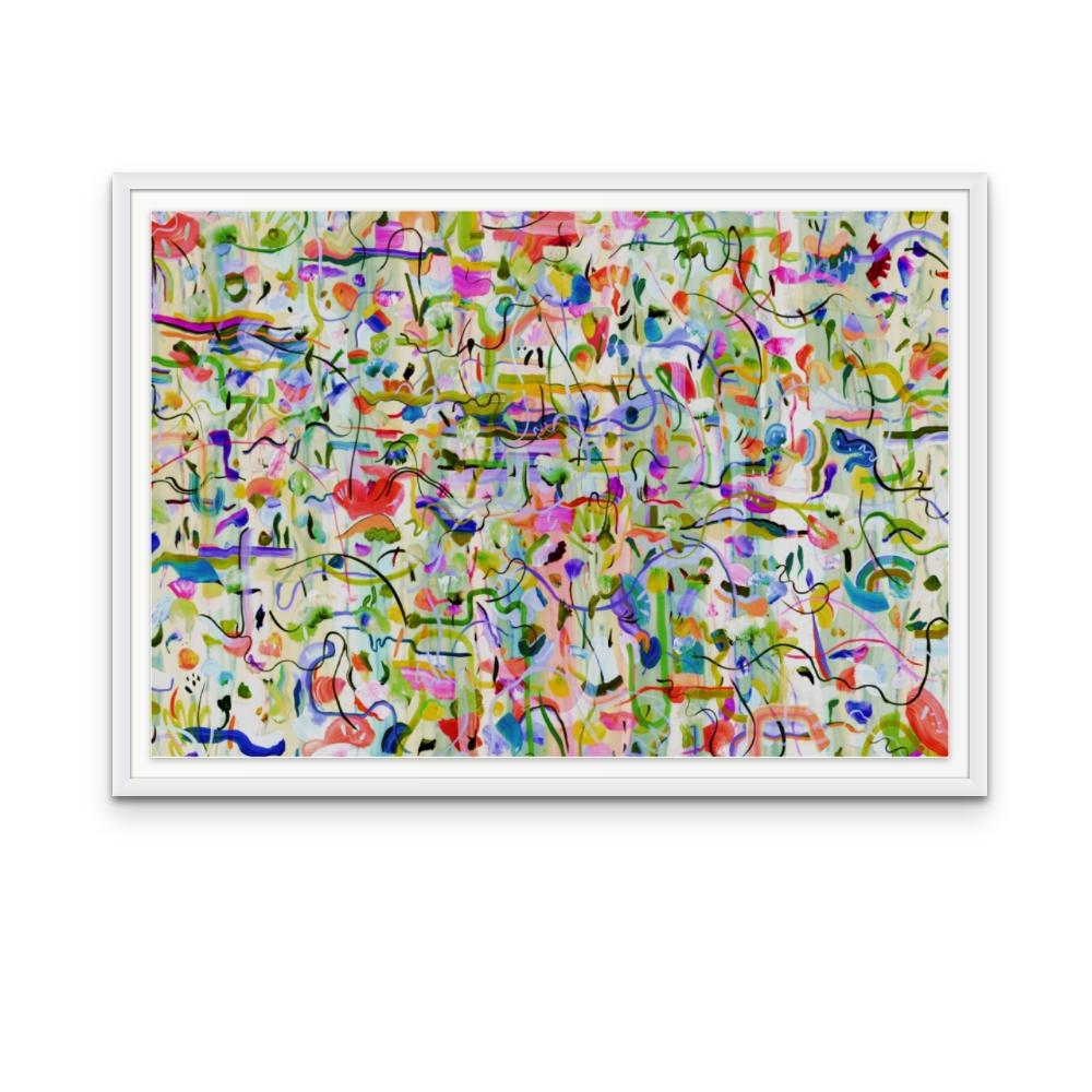 Grande édition sur papier d'un tirage rectangulaire coloré   - Abstrait Print par Rin Lack