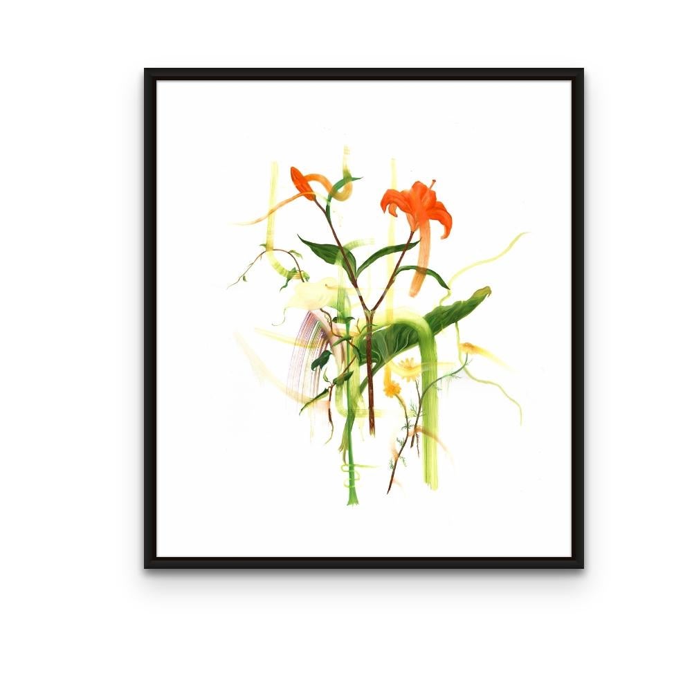 Calla Suspension- Rectangular Floral Archival Print Edition on Paper   For Sale 1