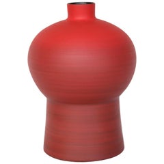 Rina Menardi Handmade Ceramic Royal Queen Red Vase