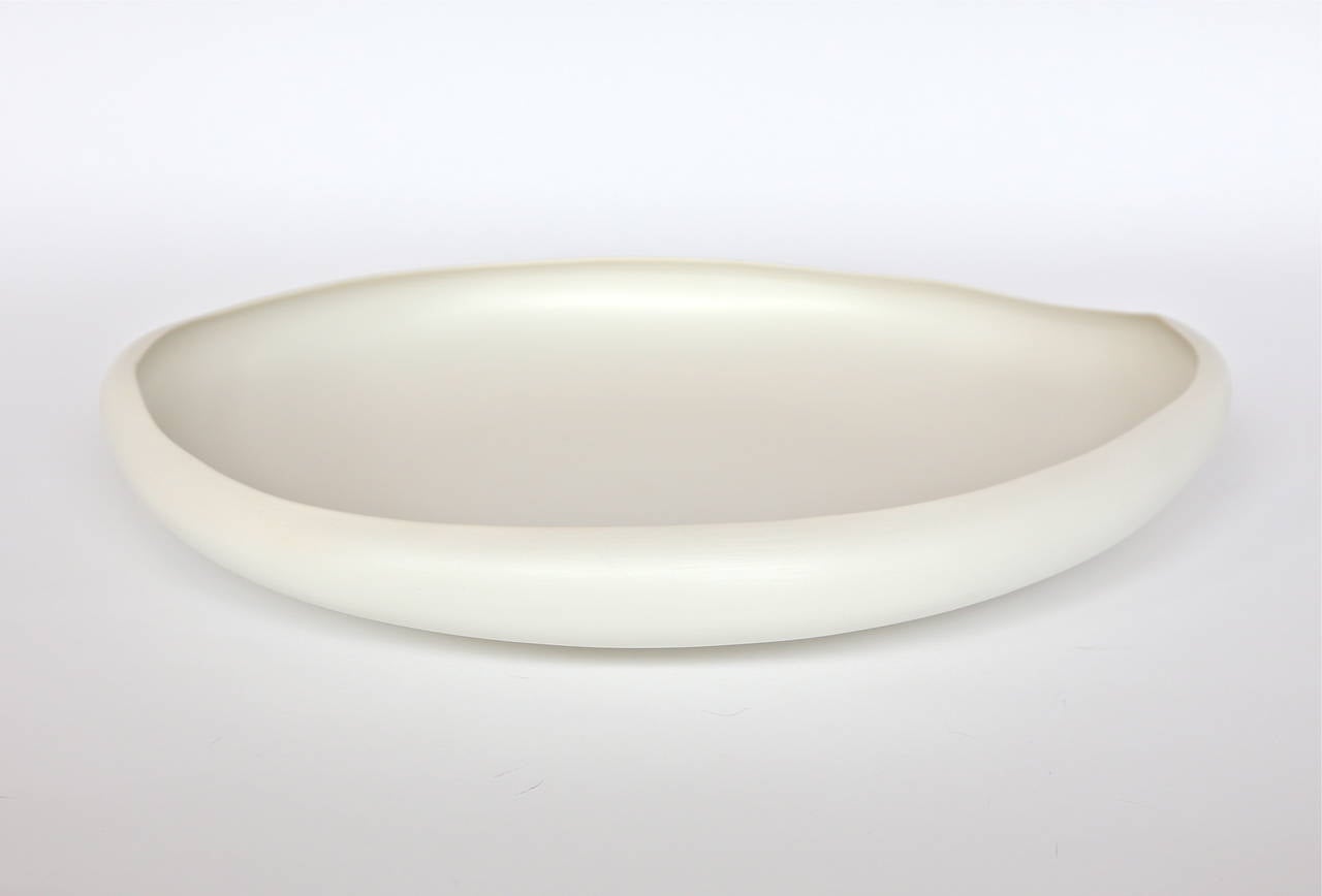 Italian Rina Menardi Handmade Ceramic White Lagoon Trays