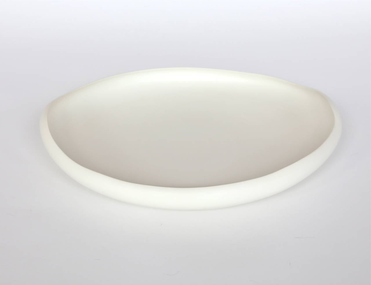 Hand-Crafted Rina Menardi Handmade Ceramic White Lagoon Trays