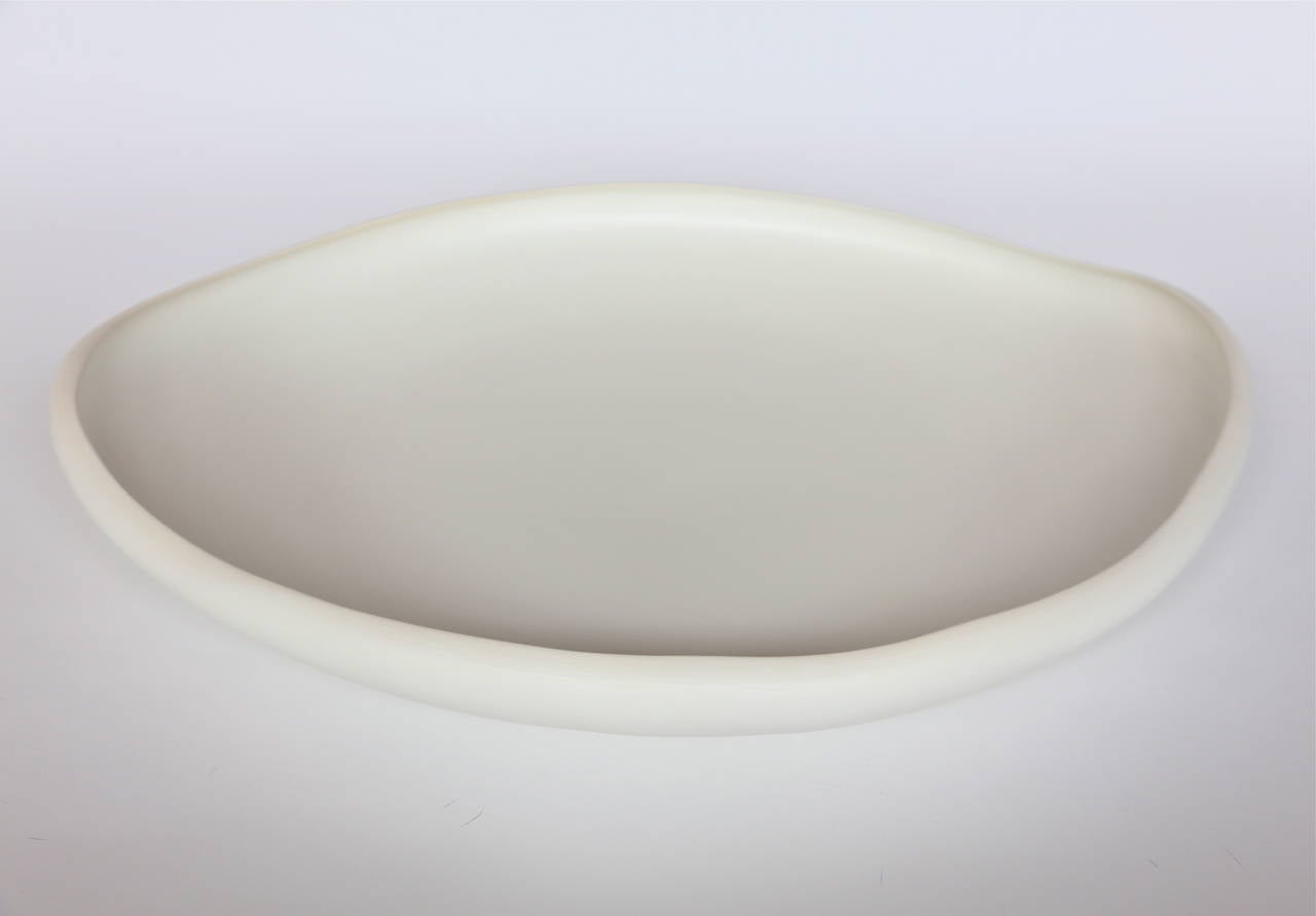 Rina Menardi Handmade Ceramic White Lagoon Trays 1