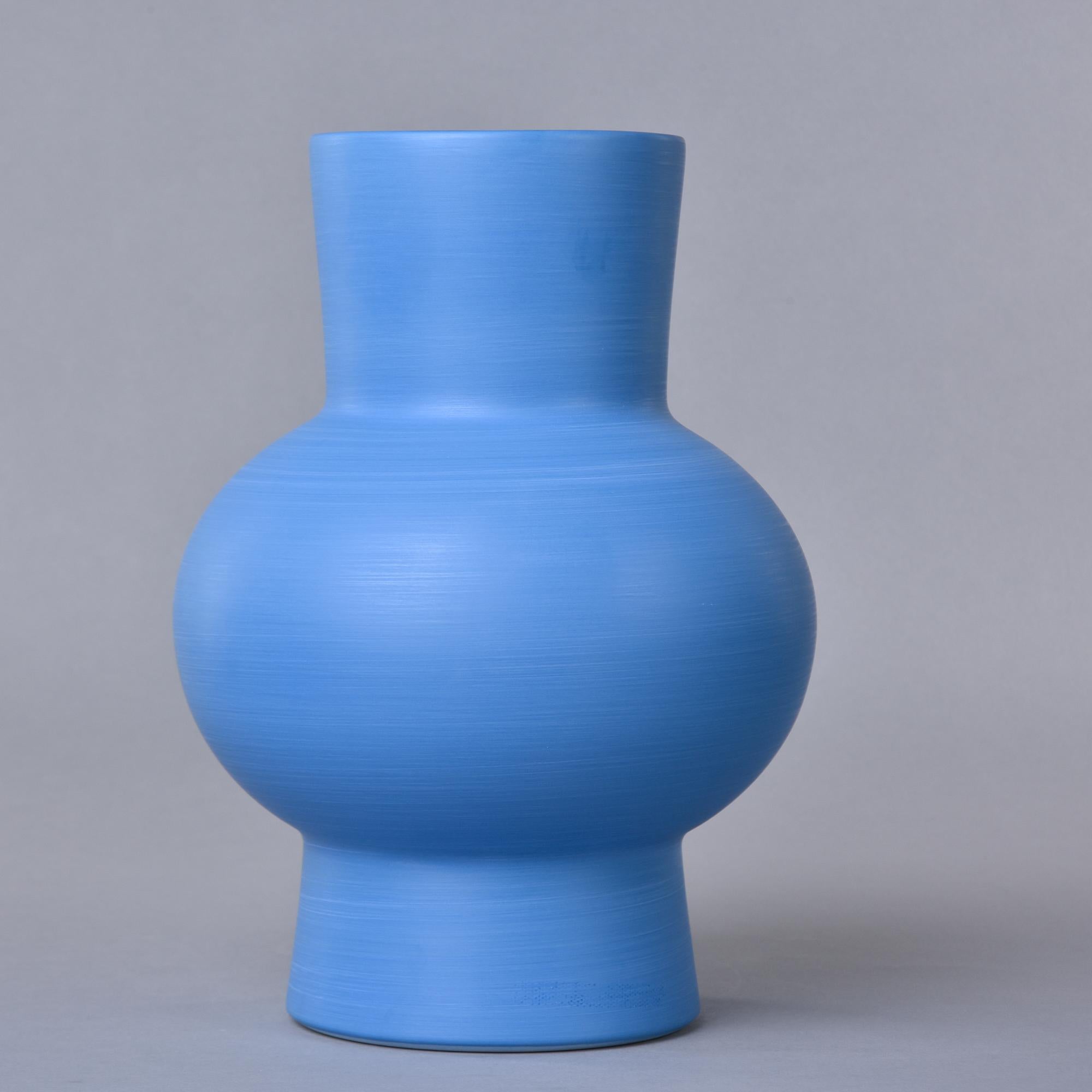 Italian Rina Menardi Royal Princess Vase in Cornflower Blue Glaze