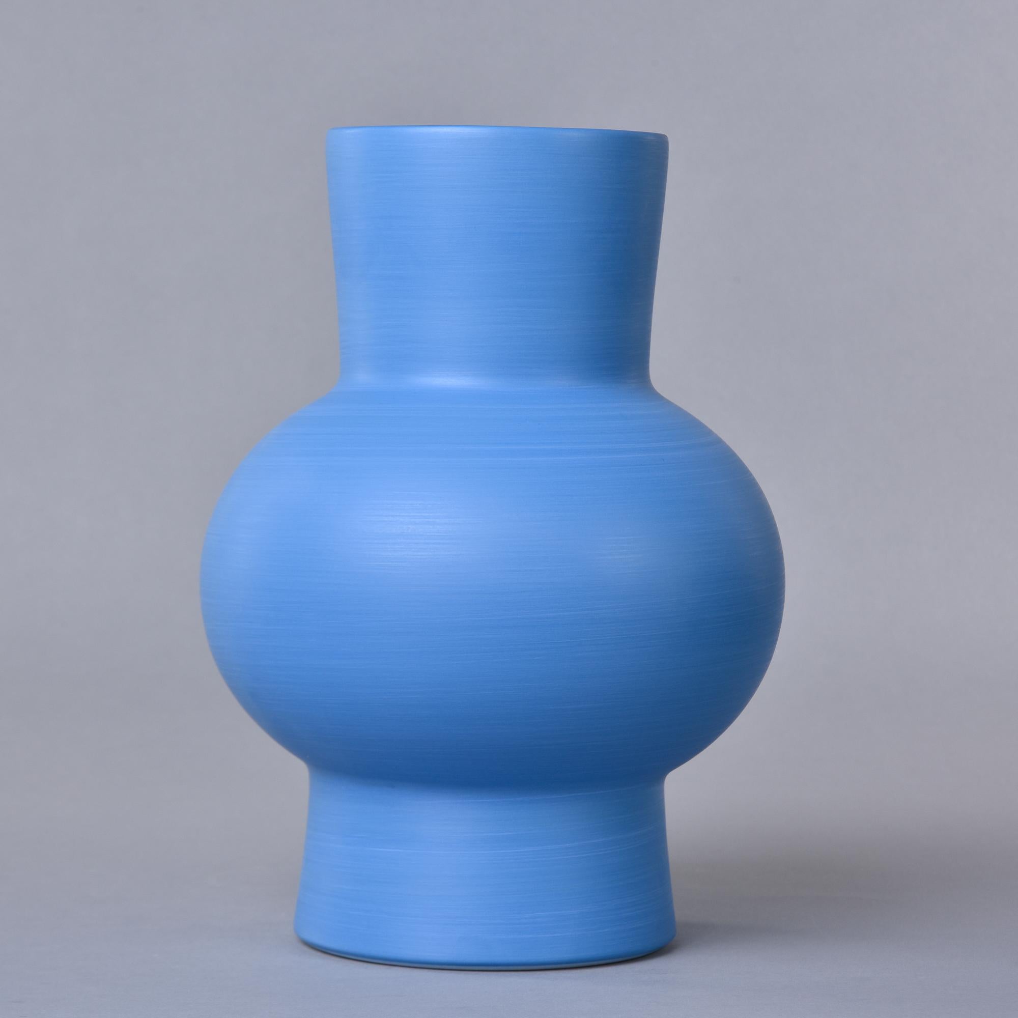 Glazed Rina Menardi Royal Princess Vase in Cornflower Blue Glaze