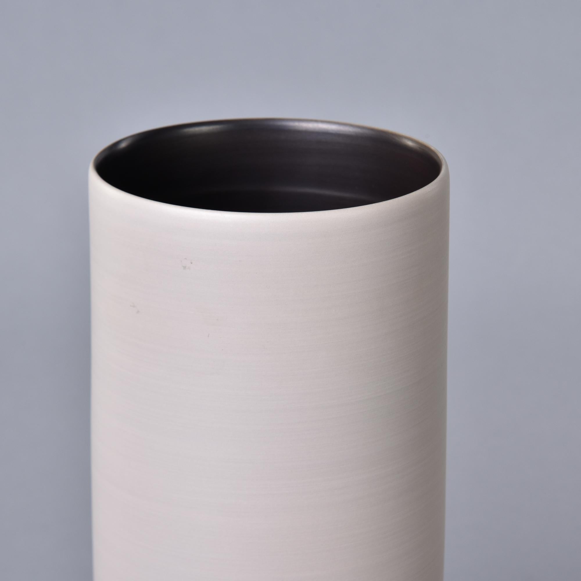Porcelain Rina Menardi Shaded Greige Canna One Vase For Sale