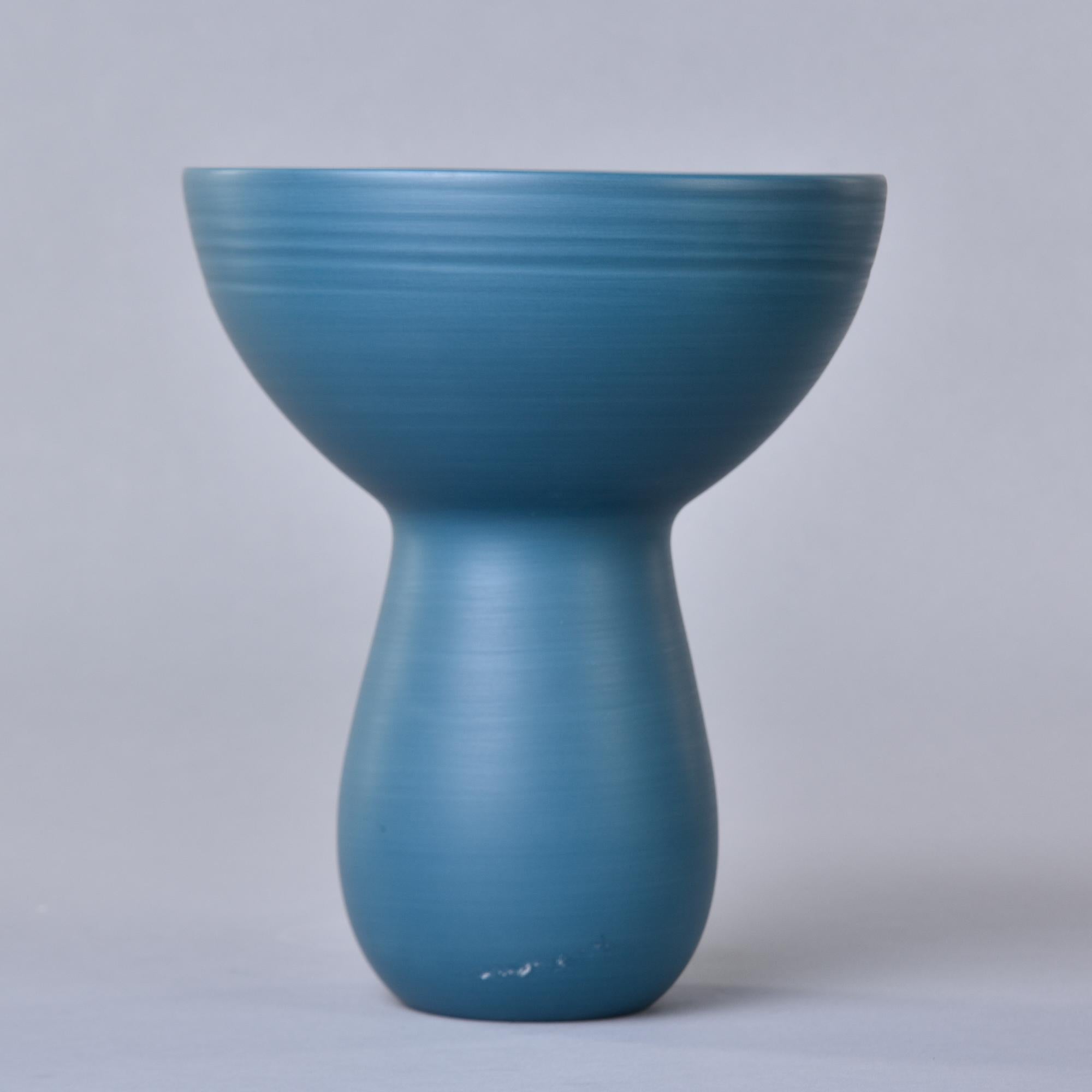 Glazed Rina Menardi Small Bouquet Vase in Teal Blue For Sale