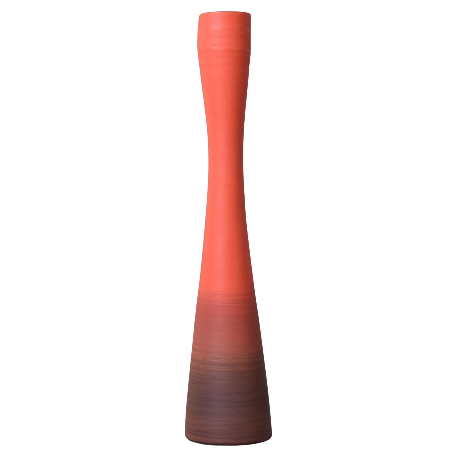 Rina Menardi Tall Flute Vase in Poppy Glaze