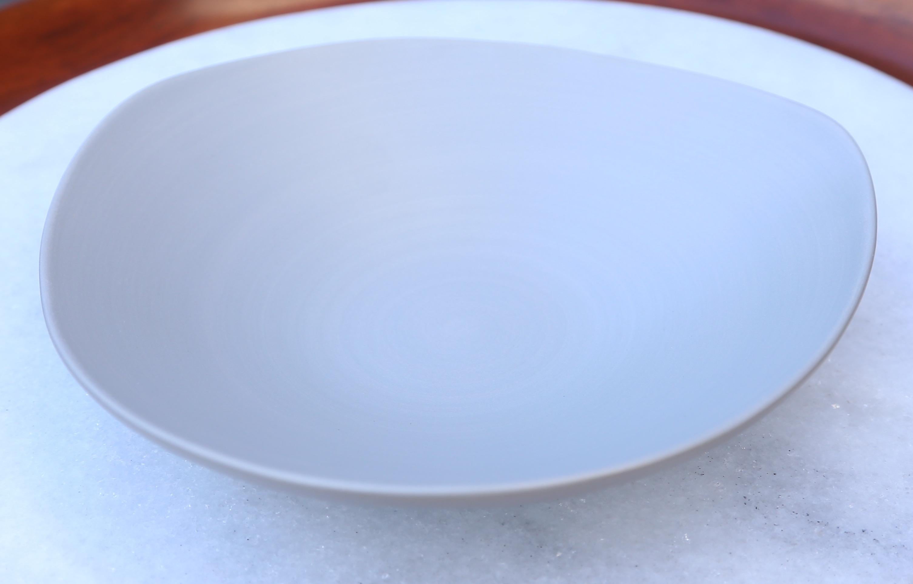 Italian Rina Menardi Triangular Handmade Ceramic Soup Plate and Bowl For Sale