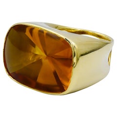 Rinaldo Gavello Citrin-Ring aus 18 Karat Gelbgold