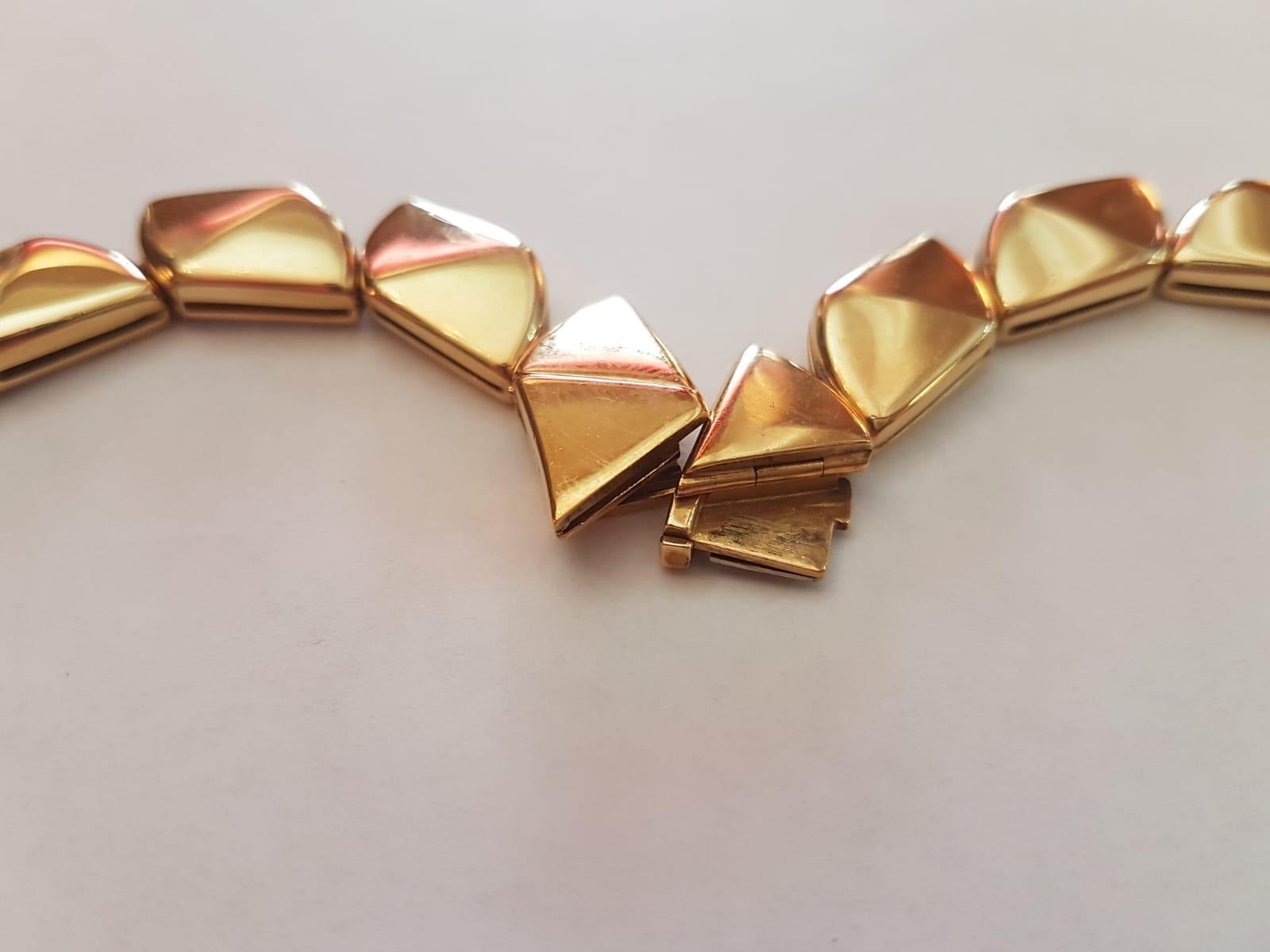 Baguette Cut Rinaldo Gavello Fire Opal Iolite 18 Karat Yellow Gold Diamond Chocker Necklace For Sale
