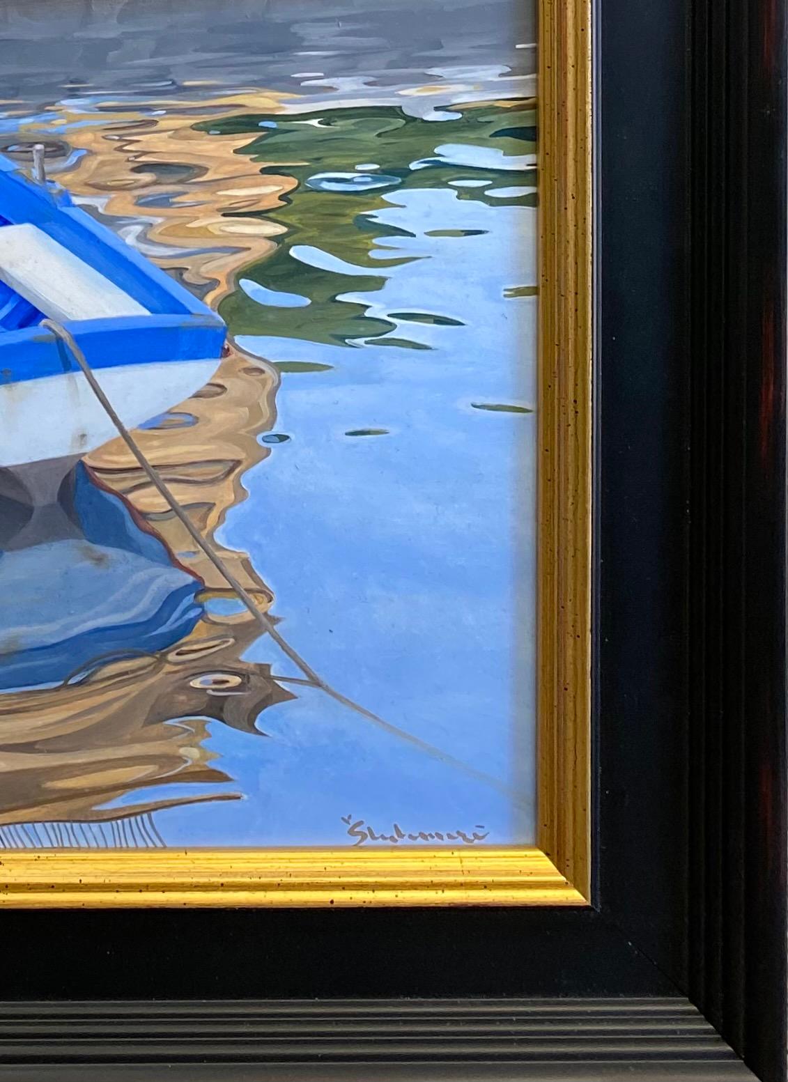 The abstract reflections in this original marine landscape are fantastical!  The ripples and waves are both fanciful and fantastic interpretations of the motion of water in the deep  Adriatic Sea marina when the sunlight casts it's glance!  After