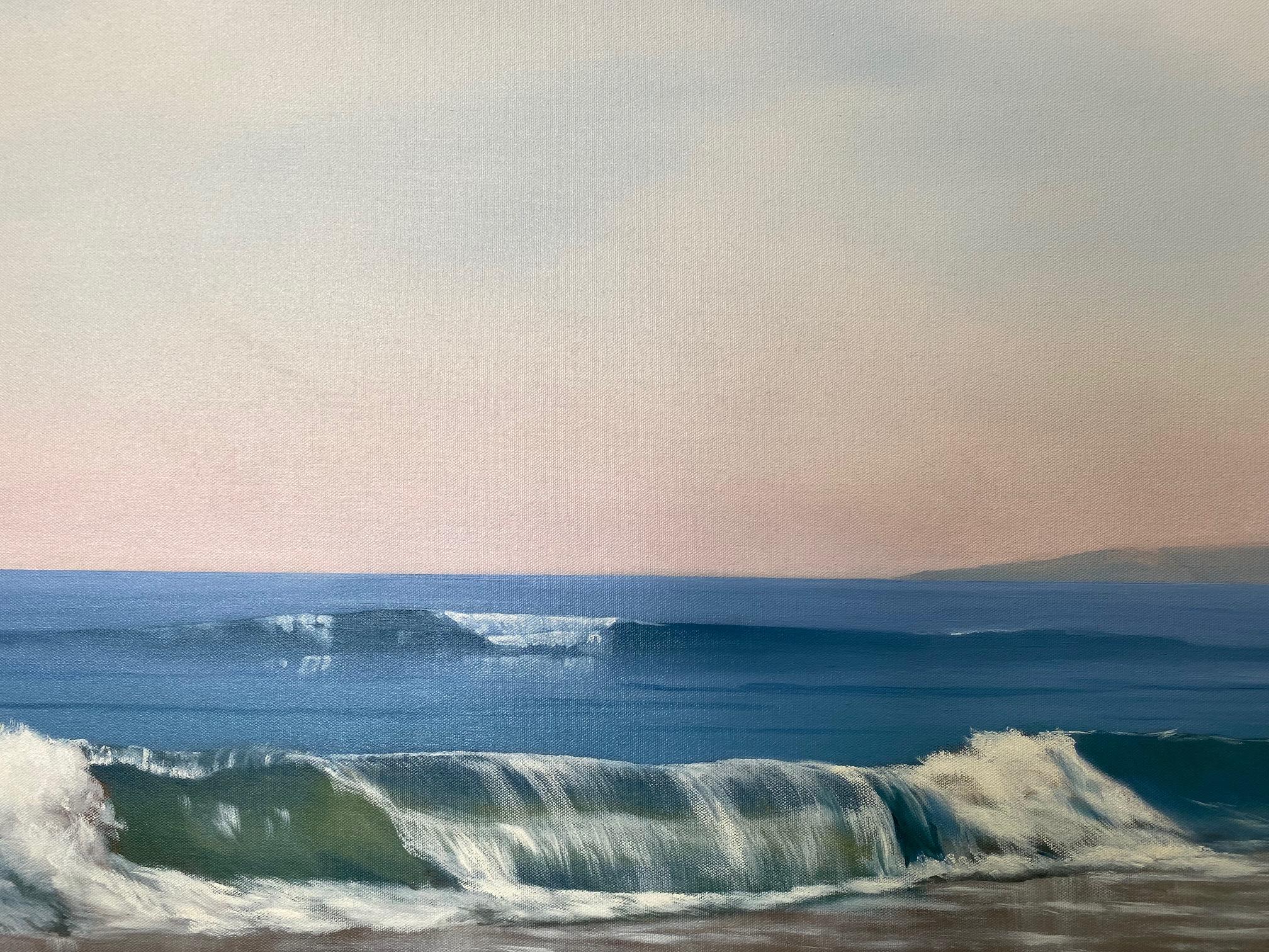 Spring Breakers, 36x48 original paysage marin réaliste contemporain en vente 1