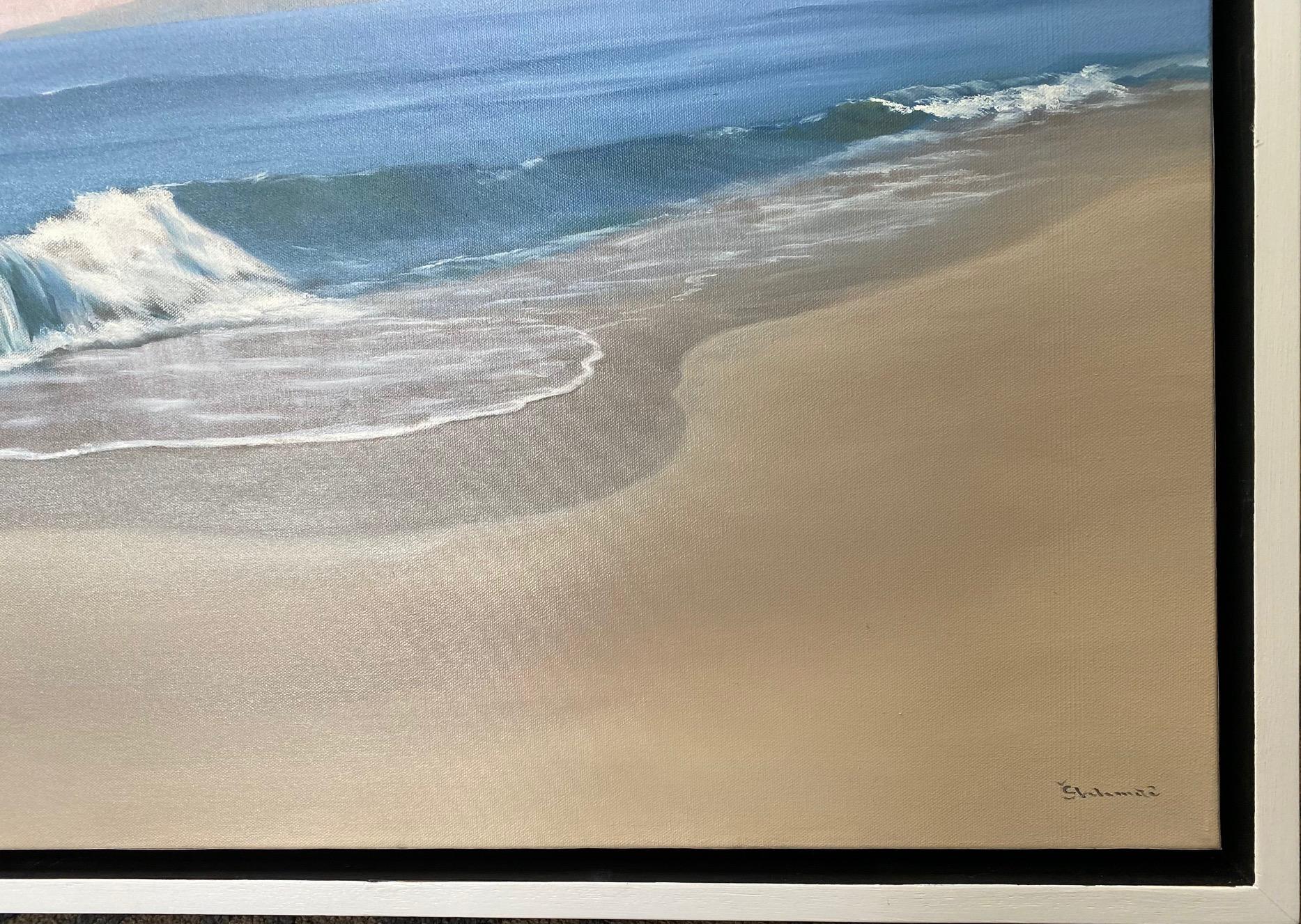Spring Breakers, 36x48 original zeitgenössische realistische Meereslandschaft im Angebot 2
