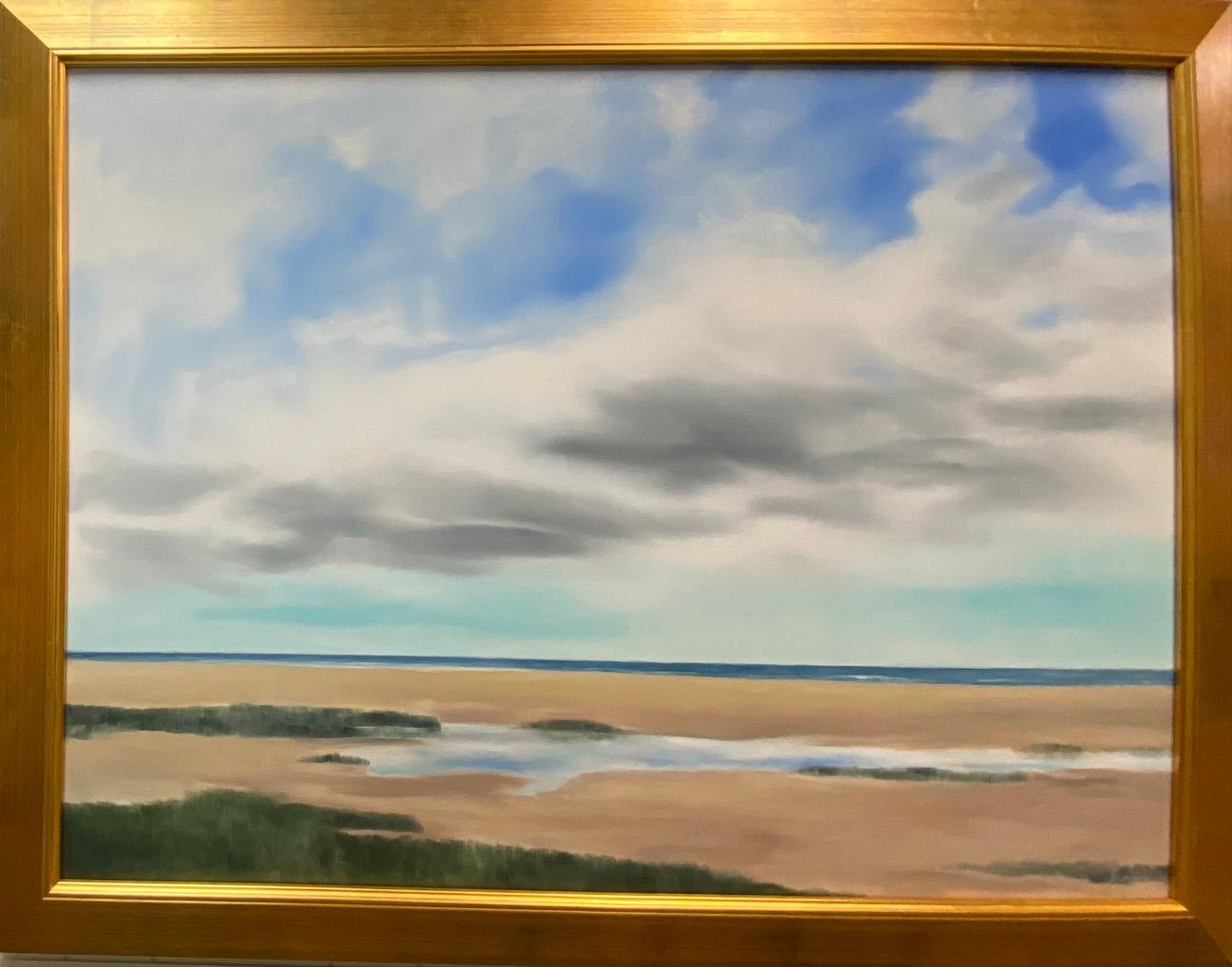 Rinaldo Skalamera Landscape Painting - Cape Cod Dunes, original 36x48 contemporary marine landscape