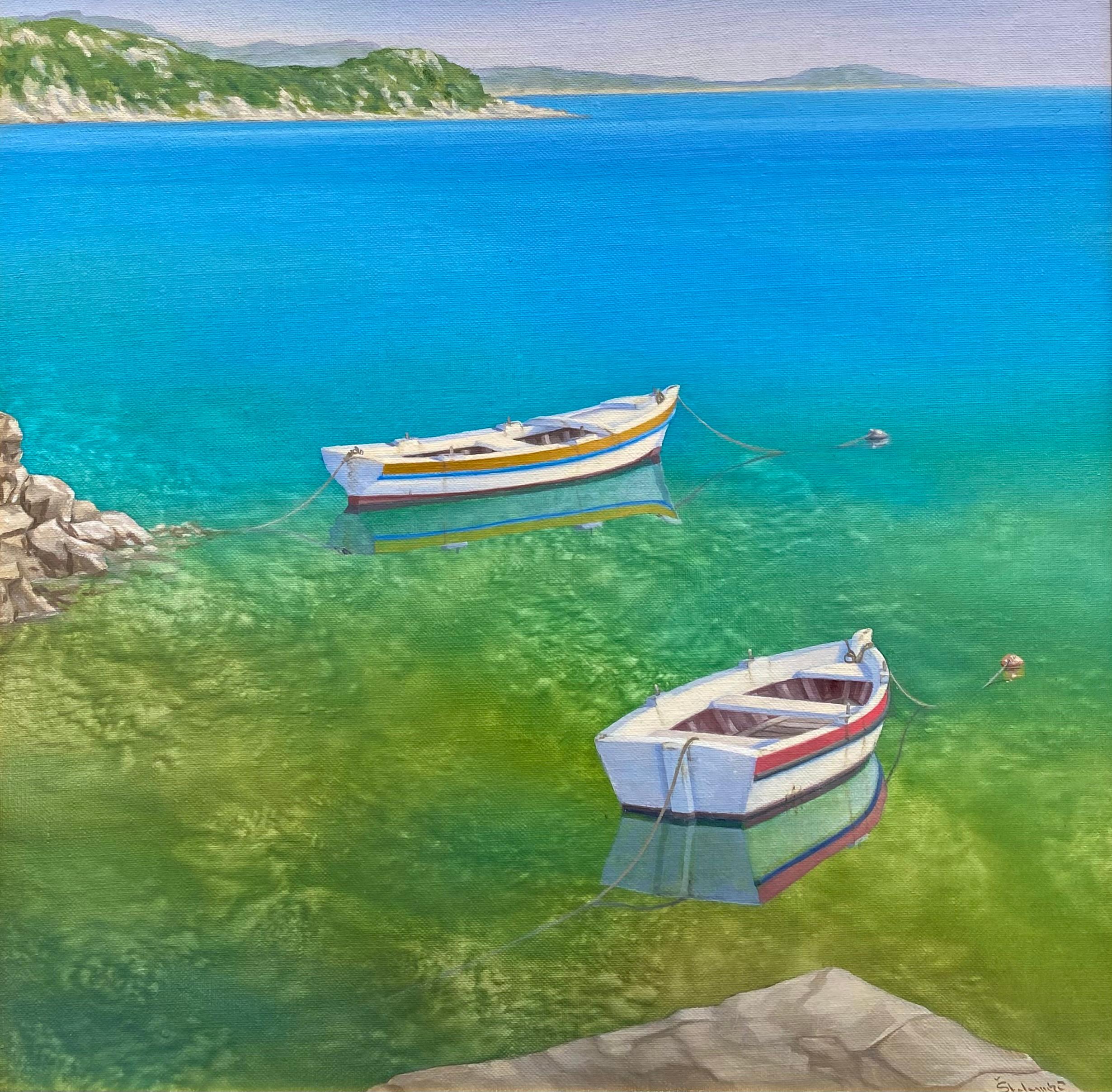 Landscape Painting de Rinaldo Skalamera - "Aliento marino"