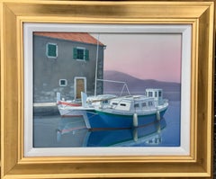 Sunrise Harbor, original realistic marine landscape