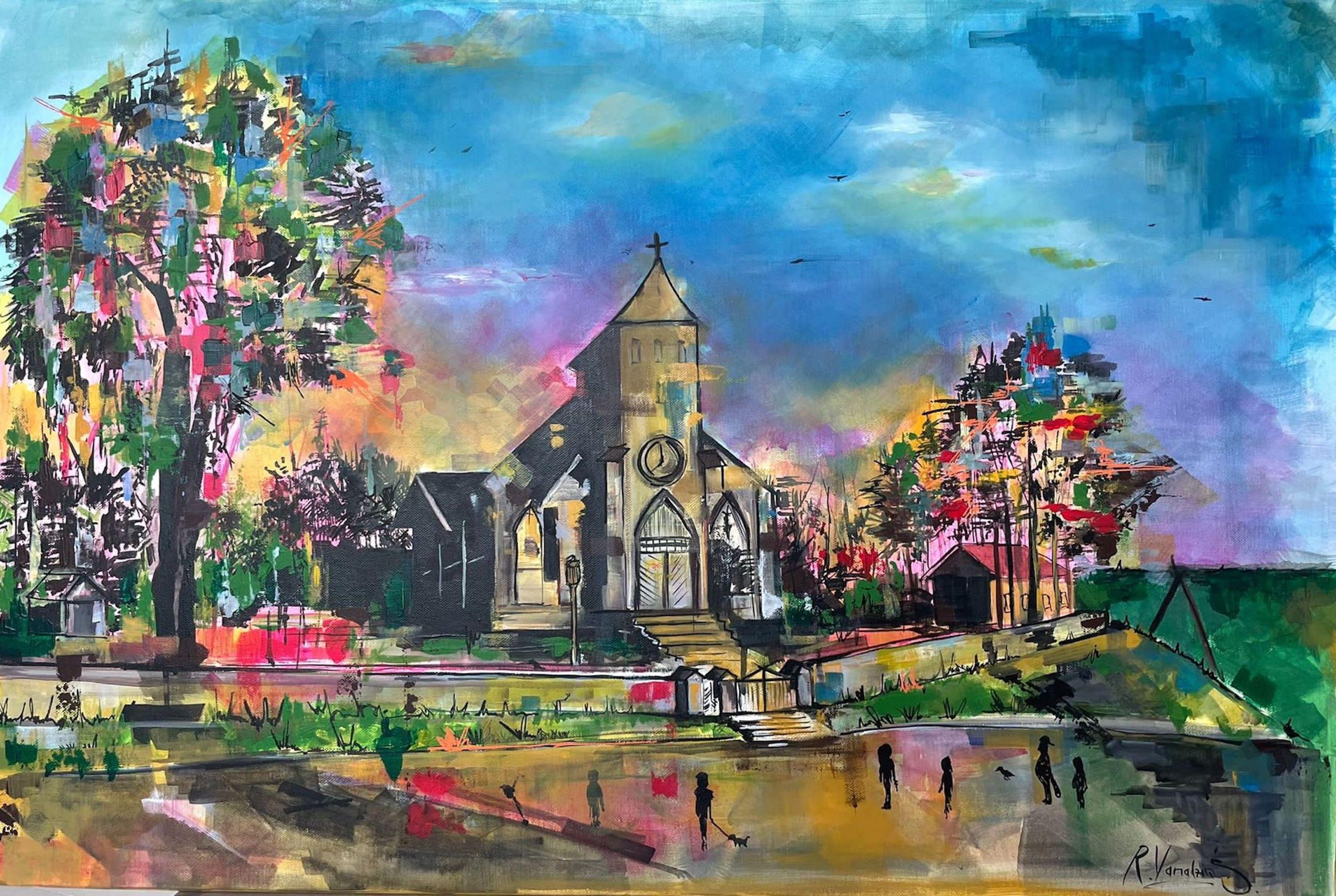Creatore, Pittura, Acrilico su tela - Painting di Rinalds Vanadzins
