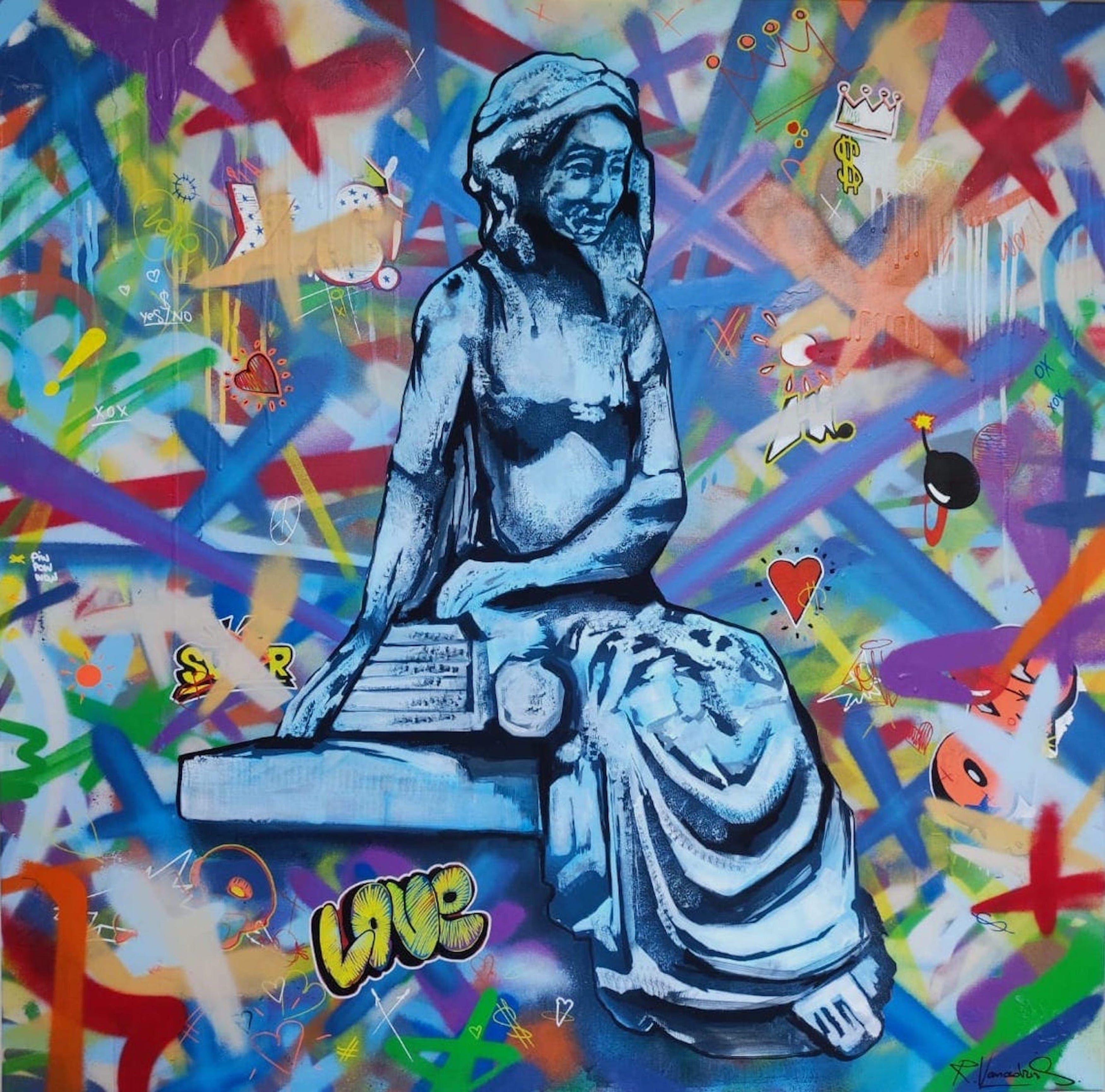 Eterna juventud, Pintura, Acrílico sobre lienzo - Painting de Rinalds Vanadzins