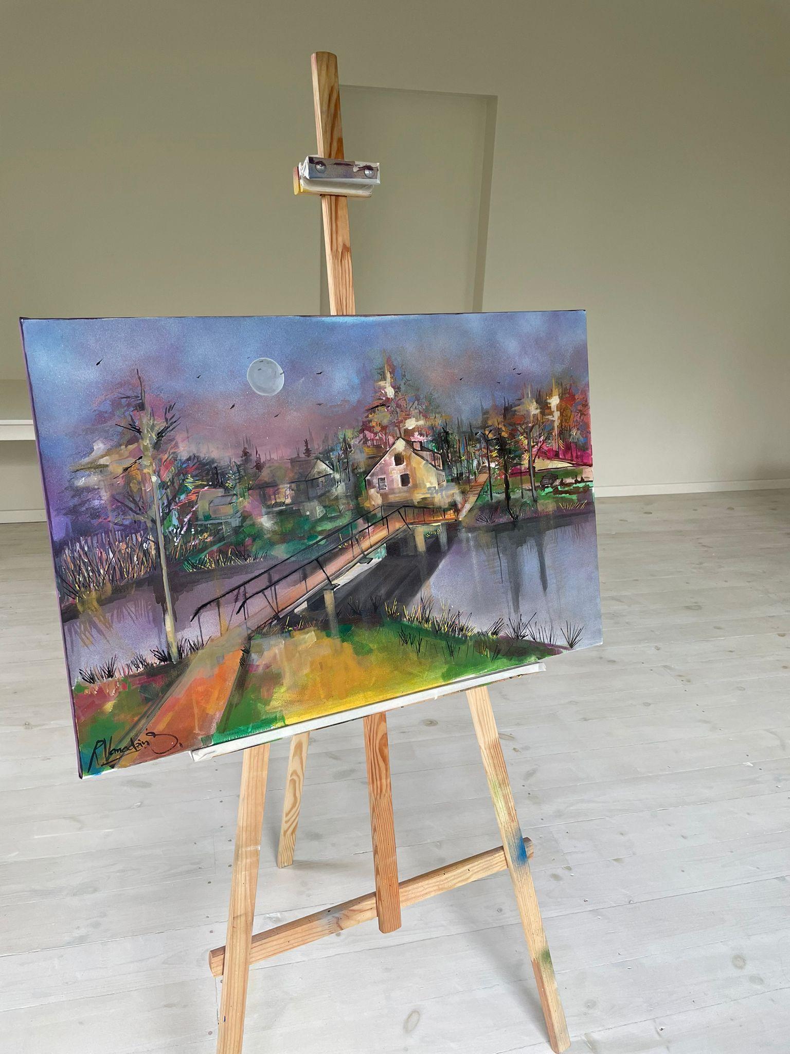 Fairy tail, Pittura, Acrilico su tela - Painting Moderno di Rinalds Vanadzins