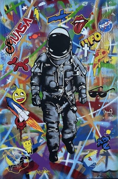 Space Fun, Painting, Acrylic on Canvas