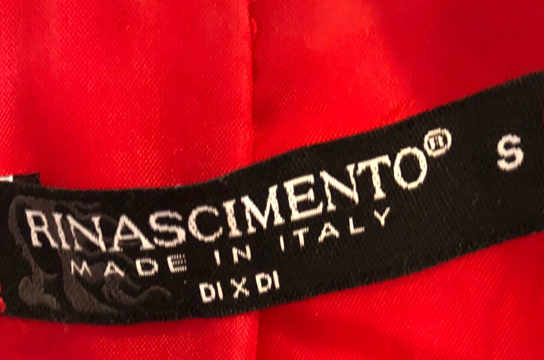 Rinascimento Vintage Italian Cherry Print Three Quarter Sleeve Blazer Jacket 4