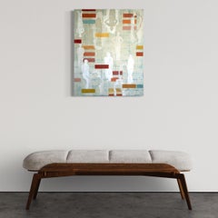 "'I' if For Individuals", Colorful Contemporary Encaustic Figurative Painting