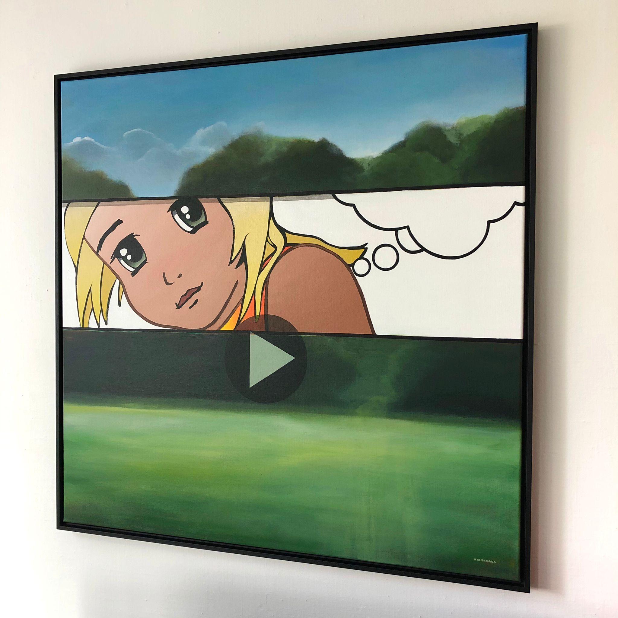 Play, pintura contemporánea del siglo XXI de Rineke Engwerda en venta 1