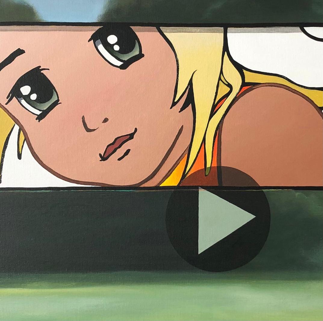 Play, pintura contemporánea del siglo XXI de Rineke Engwerda en venta 3