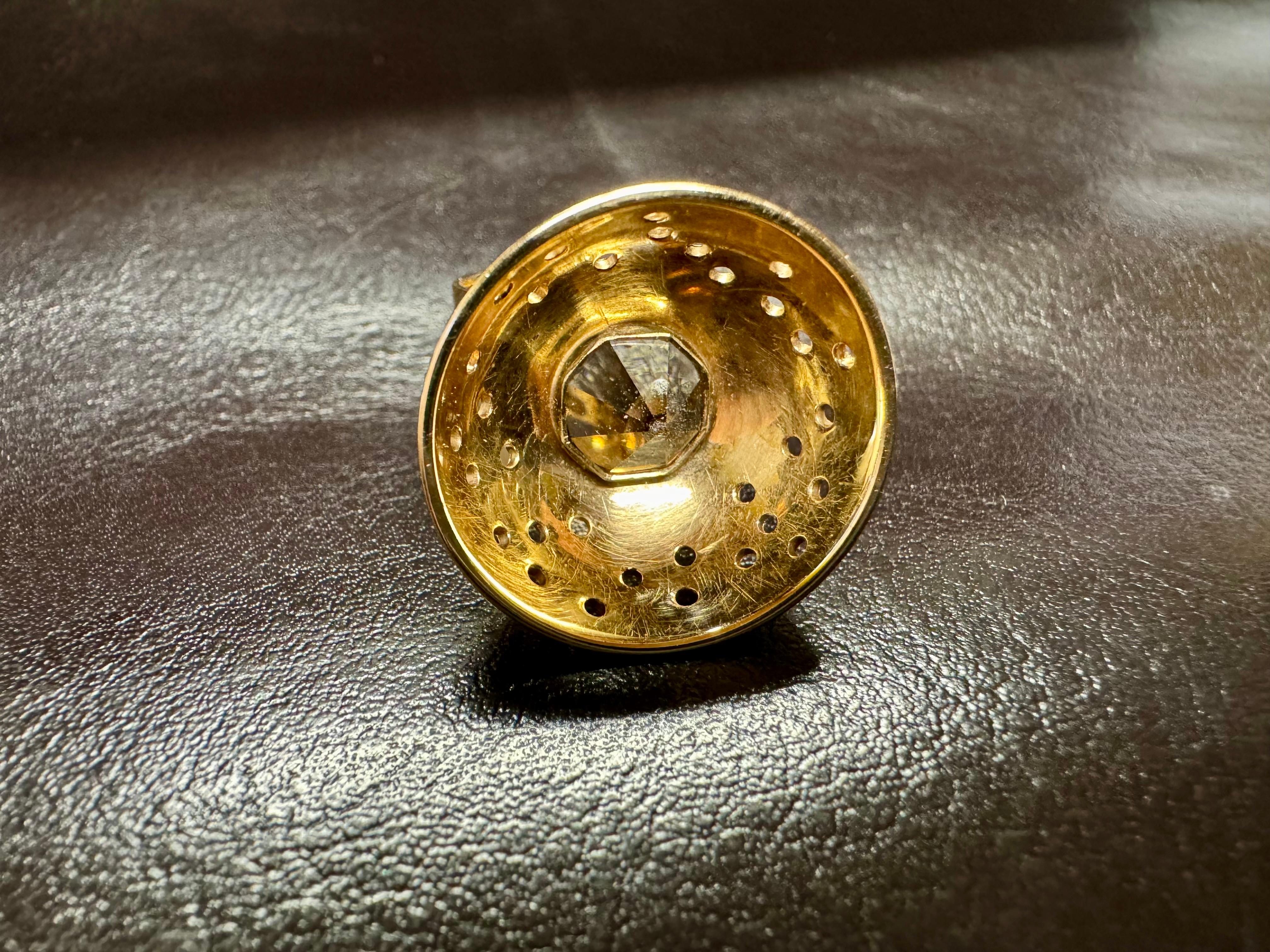 Ring 14 Karat Gold. Design French-Finnish Interior Architect Li Helo. Rare. For Sale 8