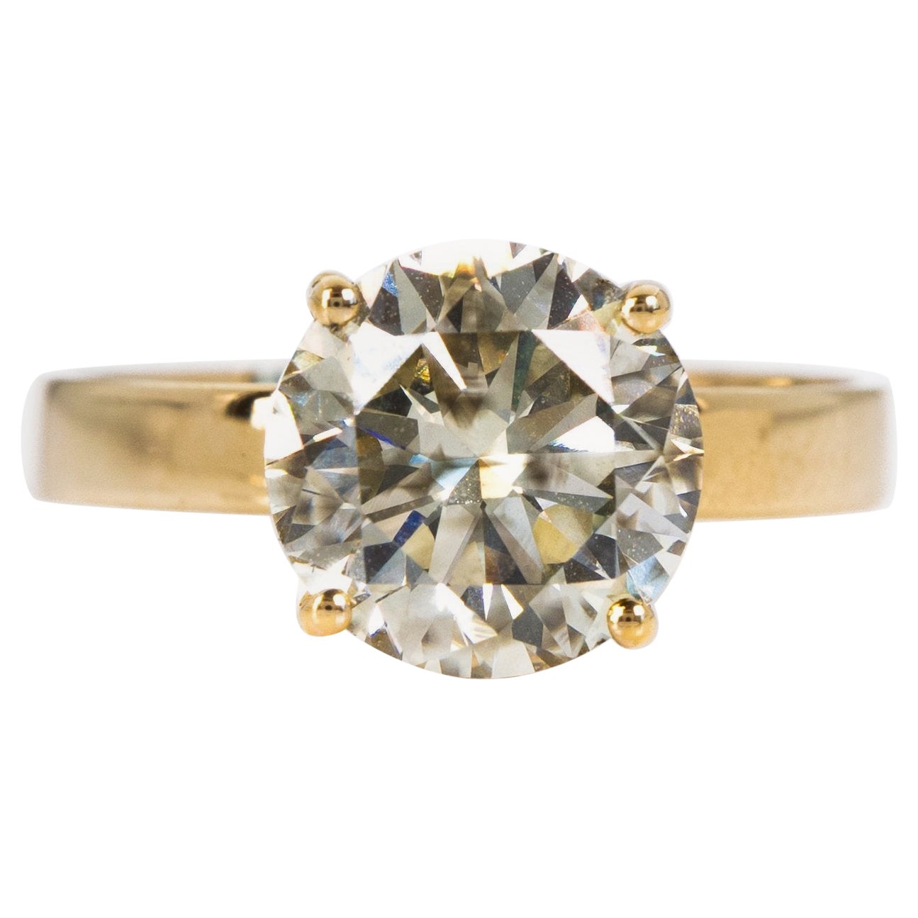 Ring - 14 kt. Gelbgold - 3.00ct. tw. Diamant (natürlich gefärbt) - IGI