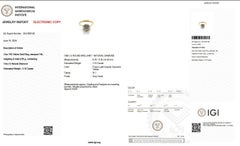 Ring - 14 kt. Yellow gold - 3.10ct. tw. Diamond (Natural coloured) - IGI