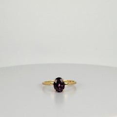 Anillo de oro de 14 quilates con piedra natural Espinela Mahenge de 1,30 quilates