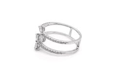 Ring 14kt White Gold & Ribbon Pear Diamonds