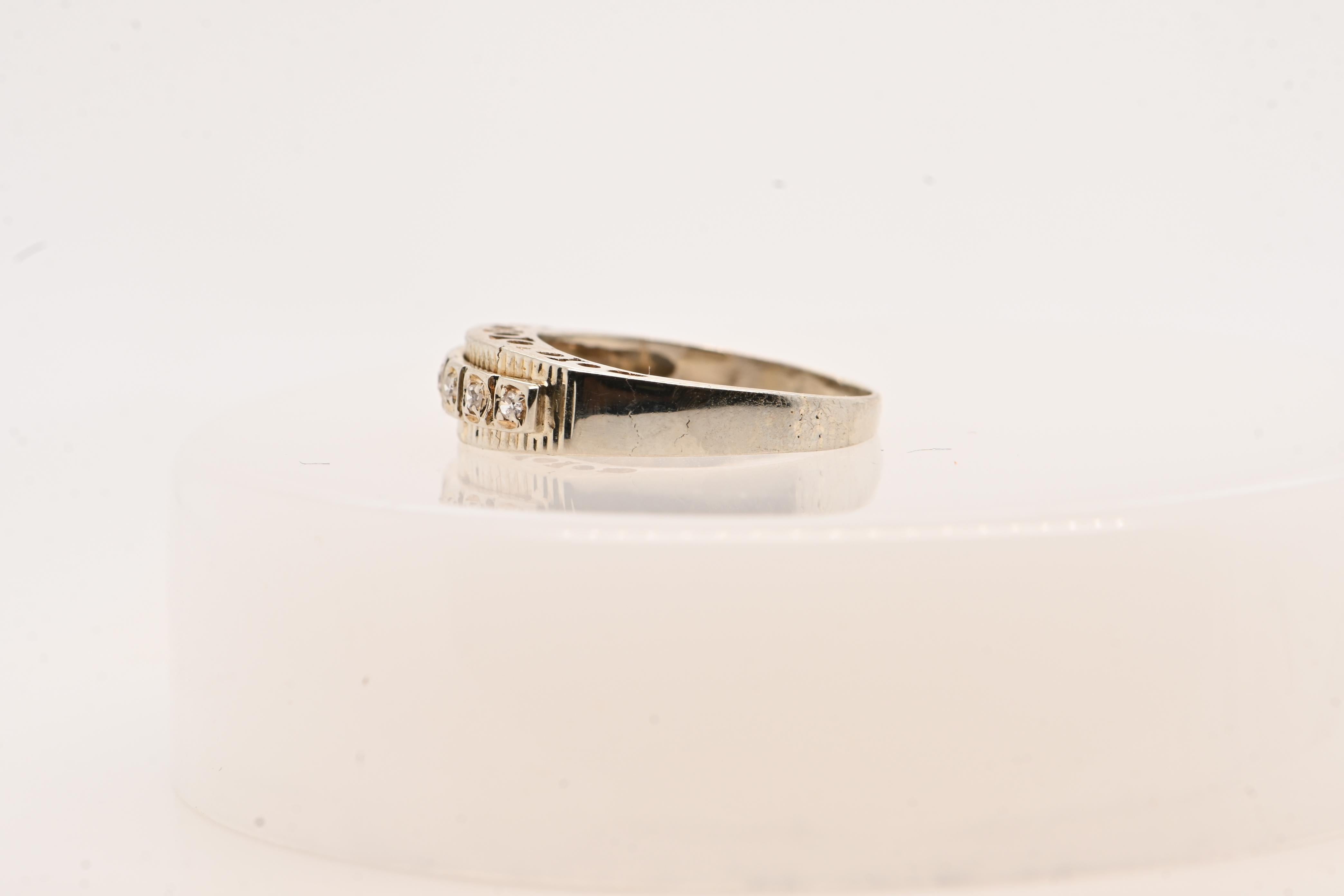 Bague or blanc jaune 18 carats 6 diamants 0.01 carats Pour femmes en vente