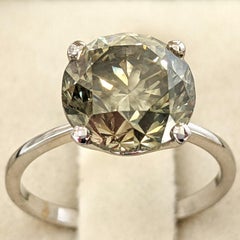 Ring - 18 kt. Weißgold - 4,51ct. tw. Diamant (natürlich gefärbt) - IGI