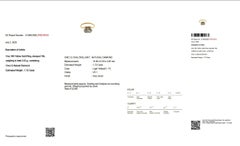Anello - 18 kt. Oro giallo - 1.72 carati. Diamante (colore naturale) - IGI