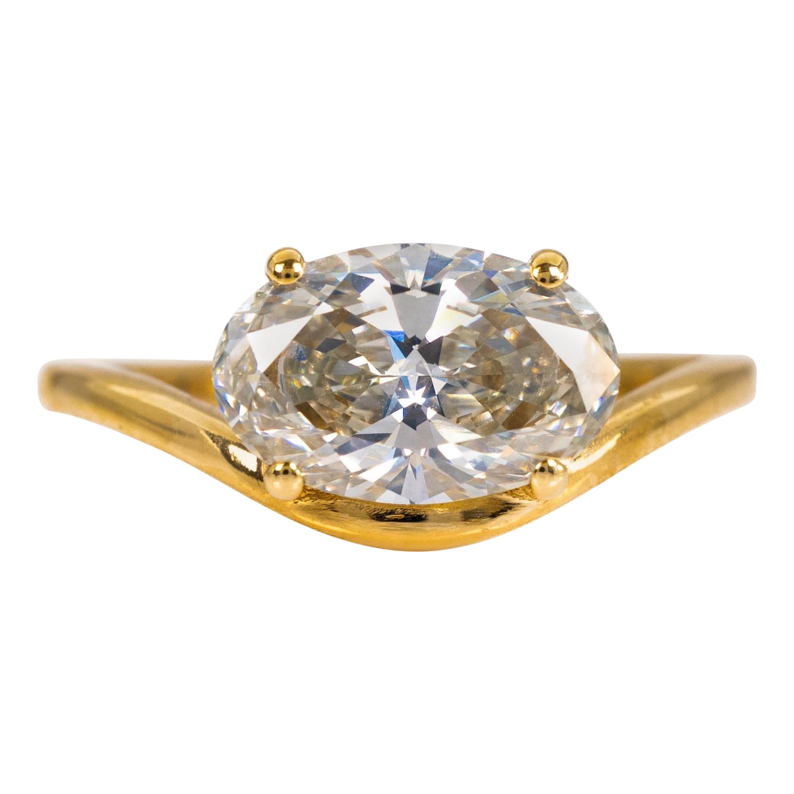 Ring - 18 kt. Gelbgold - 1.72ct. tw. Diamant (natürlich gefärbt) - IGI