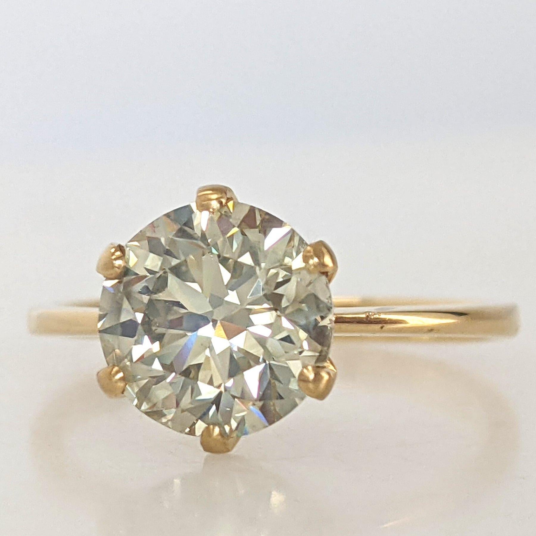 Anillo - 18 kt. Oro amarillo - 2,01 ct. tw. Diamante (color natural) - IGI en venta 1