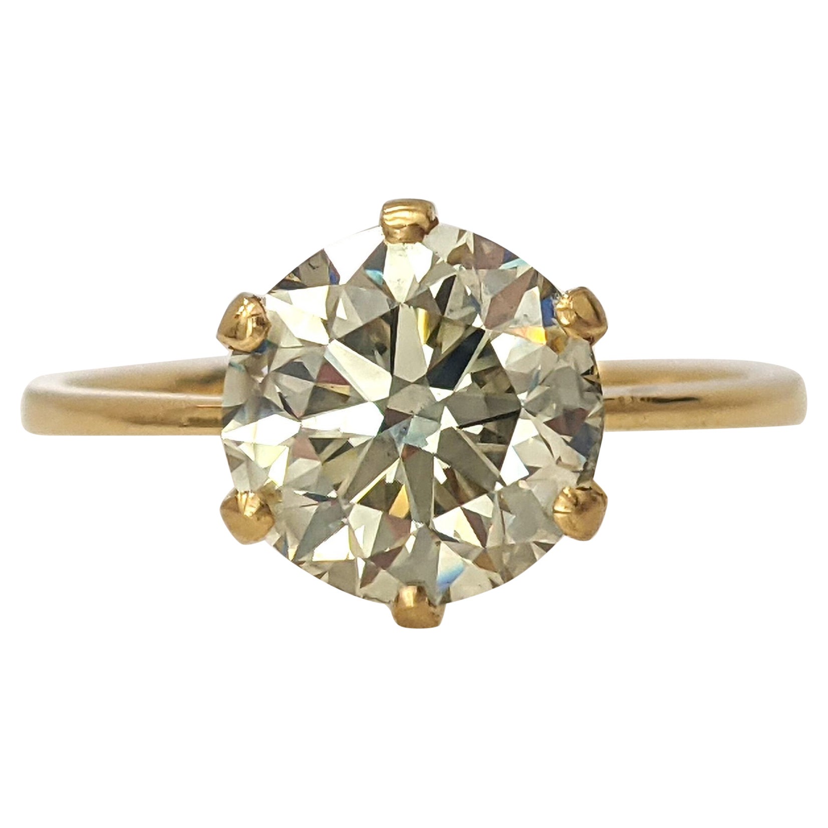 Anillo - 18 kt. Oro amarillo - 2,01 ct. tw. Diamante (color natural) - IGI