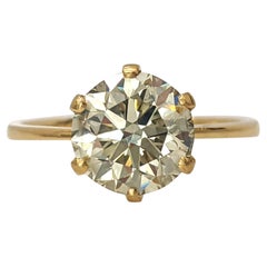Ring - 18 kt. Yellow gold - 2.01ct. tw. Diamond (Natural coloured) - IGI
