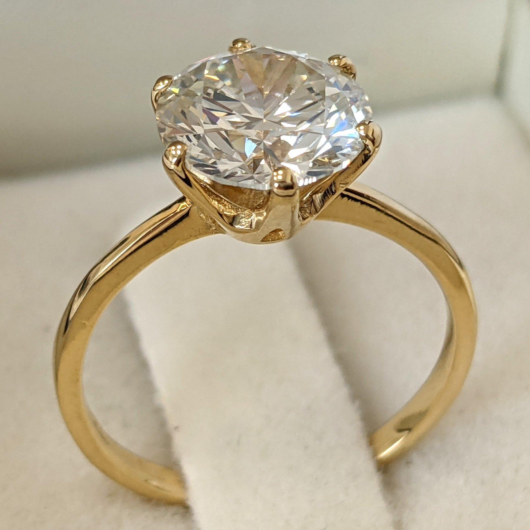 Bague - 18 kt. Or jaune - 2.17ct. tw. Diamant (de couleur naturelle) - IGI en vente 1