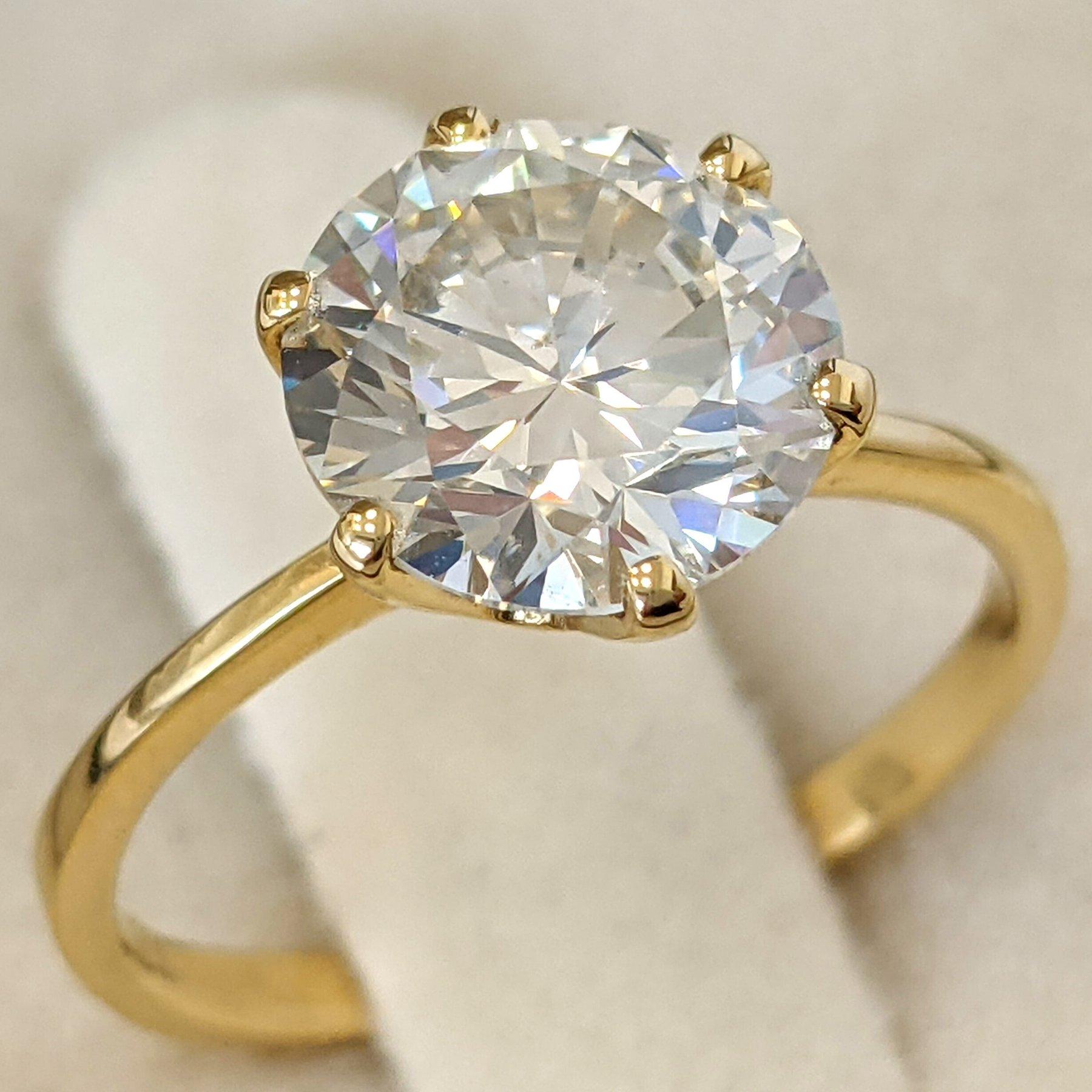 Bague - 18 kt. Or jaune - 2.17ct. tw. Diamant (de couleur naturelle) - IGI en vente 2